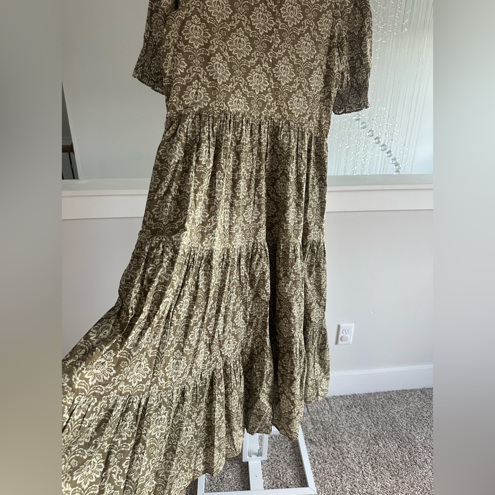 Tuckernuck Hyacinth House Moss Print Green Midi Dress - Picture 8 of 10